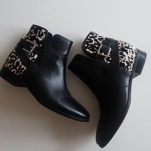 Michael Kors Leather Zebra Boots